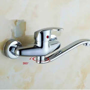 Darrahopens Furniture > Bathroom > Tap & Sink Accessories Wall-mounted faucet (1 piece), Brass material, 5 cm Spout Reach, 15 cm Connection Spacing, cold water use, Chrome Finish In Australia - Darrahopens