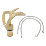 Darrahopens Furniture > Bathroom > Tap & Sink Accessories Waterfall Bathroom Faucet Single Handle Hot Cold Bathroom Sink Faucet Vanity Faucet Snake Head Shape Brushed Gold In Australia - Darrahopens