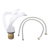 Darrahopens Furniture > Bathroom > Tap & Sink Accessories Waterfall Bathroom Faucet Single Handle Hot Cold Bathroom Sink Faucet Vanity Faucet Snake Head Shape White In Australia - Darrahopens