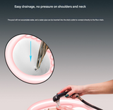 Darrahopens Furniture > Bathroom > Toilets Black Inflatable Hair Washing Basin with Drain Tube and Pump for Seniors Bedridden and Pregnant Women - Portable Home Shampoo Basin for Easy Hair Care
