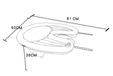 Darrahopens Furniture > Bathroom > Toilets Black Inflatable Hair Washing Basin with Drain Tube and Pump for Seniors Bedridden and Pregnant Women - Portable Home Shampoo Basin for Easy Hair Care