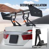Darrahopens Furniture > Bathroom > Toilets VEVOR GT Wing Car Spoiler, 53.1 inch Universal Spoiler with Double Deck, Adjustable Lightweight Aluminum, Car Rear Spoiler Wing, Racing Spoiler BGW/JDM Drift Black