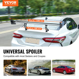 Darrahopens Furniture > Bathroom > Toilets VEVOR GT Wing Car Spoiler, 53.1 inch Universal Spoiler with Double Deck, Adjustable Lightweight Aluminum, Car Rear Spoiler Wing, Racing Spoiler BGW/JDM Drift Black
