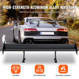 Darrahopens Furniture > Bathroom > Toilets VEVOR GT Wing Car Spoiler, 53.1 inch Universal Spoiler with Double Deck, Adjustable Lightweight Aluminum, Car Rear Spoiler Wing, Racing Spoiler BGW/JDM Drift Black