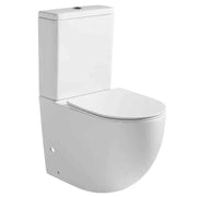 White Dual Flush Ceramic Skirted Toilet with Heavy Duty Slow Closing Seat In Australia - Darrahopens