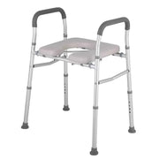 Darrahopens Furniture > Bathroom > Toilets White Heavy Duty Bedside Commode, Raised Toilet Seat, Shower Chair, Adjustable Height 75.5-88cm In Australia - Darrahopens