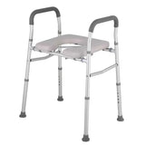 Darrahopens Furniture > Bathroom > Toilets White Heavy Duty Bedside Commode, Raised Toilet Seat, Shower Chair, Adjustable Height 75.5-88cm In Australia - Darrahopens