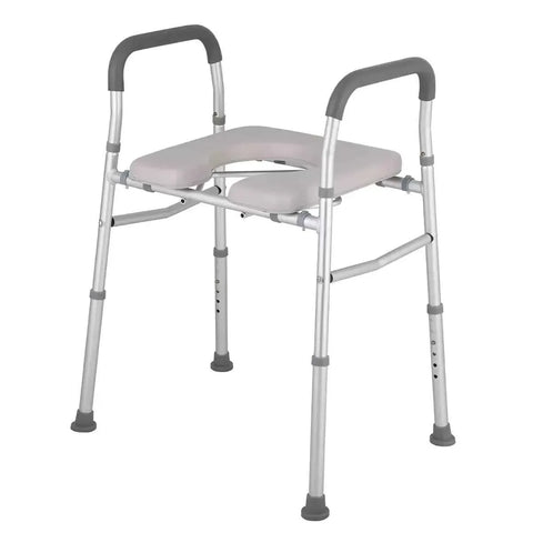 Darrahopens Furniture > Bathroom > Toilets White Heavy Duty Bedside Commode, Raised Toilet Seat, Shower Chair, Adjustable Height 75.5-88cm In Australia - Darrahopens