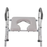 Darrahopens Furniture > Bathroom > Toilets White Heavy Duty Bedside Commode, Raised Toilet Seat, Shower Chair, Adjustable Height 75.5-88cm In Australia - Darrahopens
