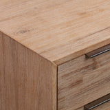 Darrahopens Furniture > Bedroom 4 Pieces Bedroom Suite made in Solid Wood Acacia Veneered Queen Size Oak Colour 1XBed, 2X Bedside Table & 1XTallboy