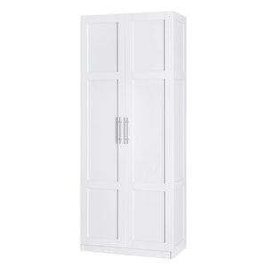Darrahopens Furniture > Bedroom Artiss 2 Door Wardrobe Bedroom Cupboard Closet Storage Cabinet Organiser White