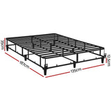 Darrahopens Furniture > Bedroom Artiss Bed Frame Double Size Metal Grey MASON