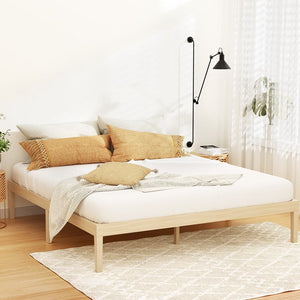 Darrahopens Furniture > Bedroom Artiss Bed Frame King Size Wooden Base Mattress Platform Timber Pine BRUNO