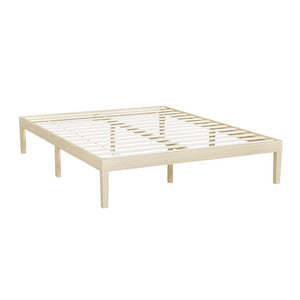 Darrahopens Furniture > Bedroom Artiss Bed Frame Queen Size Wooden Base Mattress Platform Timber Pine BRUNO