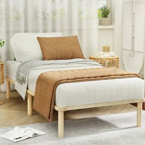 Darrahopens Furniture > Bedroom Artiss Bed Frame Single Size Wooden Base Mattress Platform Timber Pine AMBA