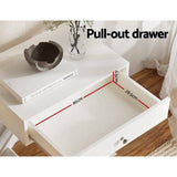 Darrahopens Furniture > Bedroom Artiss Bedside Table Side End Table Drawers Nightstand Bedroom Storage White