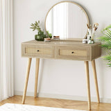 Darrahopens Furniture > Bedroom Artiss Dressing Table Set Rattan Frances