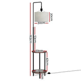 Darrahopens Furniture > Bedroom Artiss Floor Lamp Shelf Modern LED Storage Shelves Stand Living Room Light