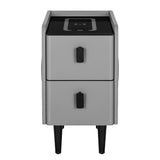 Darrahopens Furniture > Bedroom Artiss Smart Bedside Table 2 Drawers with Wireless Charging LED Lights Grey