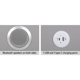 Darrahopens Furniture > Bedroom Artiss Smart Bedside Table 2 Drawers with Wireless Charging LED Lights Grey