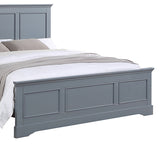Darrahopens Furniture > Bedroom > Beds & Bed Frames 4 Pieces Bedroom Suite in Solid Wood & MDF Queen Size Grey Colour Bed, Bedside Table & Tallboy