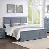 Darrahopens Furniture > Bedroom > Beds & Bed Frames 4 Pieces Bedroom Suite in Solid Wood & MDF Queen Size Grey Colour Bed, Bedside Table & Tallboy