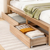 Darrahopens Furniture > Bedroom > Beds & Bed Frames Artiss 2pcs Under Bed Storage with Wheels Rolling Wooden Drawers King Single & Queen