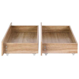 Darrahopens Furniture > Bedroom > Beds & Bed Frames Artiss 2pcs Under Bed Storage with Wheels Rolling Wooden Drawers Single & Double