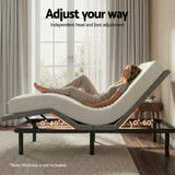 Darrahopens Furniture > Bedroom > Beds & Bed Frames Artiss Adjustable Bed Frame Double Size Electric Bed Base Wireless Remote Control Zero Gravity Power Bed Foundation