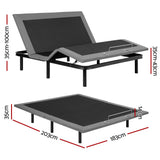Darrahopens Furniture > Bedroom > Beds & Bed Frames Artiss Adjustable Bed Frame King Size Electric Bed Base Wireless Remote Control Zero Gravity Power Bed Foundation