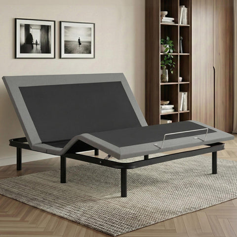 Darrahopens Furniture > Bedroom > Beds & Bed Frames Artiss Adjustable Bed Frame King Size Electric Bed Base Wireless Remote Control Zero Gravity Power Bed Foundation