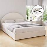 Darrahopens Furniture > Bedroom > Beds & Bed Frames Artiss Bed Frame Gas Lift Strorage Beds Base Platform Boucle Fabric Queen ELLA