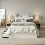 Darrahopens Furniture > Bedroom > Beds & Bed Frames Artiss Bed Frame Single Size with Charging Ports and 2 Drawers AURA