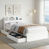 Darrahopens Furniture > Bedroom > Beds & Bed Frames Artiss Bed Frame Single Size with Charging Ports and 2 Drawers AURA