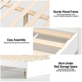 Darrahopens Furniture > Bedroom > Beds & Bed Frames Artiss Bed Frame Single Size with Charging Ports and 2 Drawers AURA
