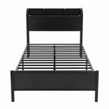 Darrahopens Furniture > Bedroom > Beds & Bed Frames Artiss Bed Frame Single Size with Storage Shelf Headboard Charging Station GRID