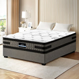 Darrahopens Furniture > Bedroom > Beds & Bed Frames Artiss Bed Frame with 36cm Giselle Mattress Set King Single Gas Lift Base Grey