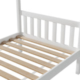 Darrahopens Furniture > Bedroom > Beds & Bed Frames Artiss Bed Frame Wooden Base Kids Single Timber House Beds White