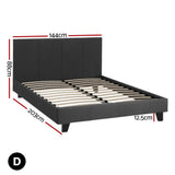 Darrahopens Furniture > Bedroom > Beds & Bed Frames Artiss BedStory Double Bed Frame Mattress Set Platform Upholstered Hybrid Pocket Coil