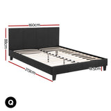 Darrahopens Furniture > Bedroom > Beds & Bed Frames Artiss BedStory Queen Bed Frame Mattress Set Platform Upholstered Hybrid Pocket Coil