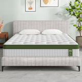 Darrahopens Furniture > Bedroom > Beds & Bed Frames Artiss BedStory Queen Bed Frame with Mattress Set Platform Base Pocket Coil Linen Upholstered