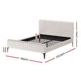 Darrahopens Furniture > Bedroom > Beds & Bed Frames Artiss BedStory Queen Bed Frame with Mattress Set Platform Base Pocket Coil Linen Upholstered