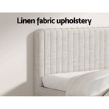 Darrahopens Furniture > Bedroom > Beds & Bed Frames Artiss BedStory Queen Bed Frame with Mattress Set Platform Base Pocket Coil Linen Upholstered