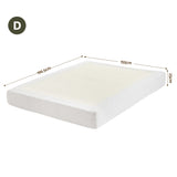 Darrahopens Furniture > Bedroom > Beds & Bed Frames Artiss Compression Bed Frame Double Size No Assembly Vacuum High Density Sponge Boucle Cream White