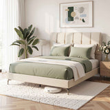 Darrahopens Furniture > Bedroom > Beds & Bed Frames Artiss Double Bed Frame Upholstered Platform Bed with Tufted Headboard 300kg Support
