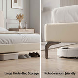 Darrahopens Furniture > Bedroom > Beds & Bed Frames Artiss Double Bed Frame Upholstered Platform Bed with Tufted Headboard 300kg Support