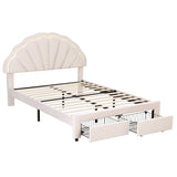 Darrahopens Furniture > Bedroom > Beds & Bed Frames Artiss Double Bed Frame with 2 Storage Drawers Upholstered Velvet Platform Bed LED Headboard