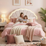 Darrahopens Furniture > Bedroom > Beds & Bed Frames Artiss Double Bed Frame with 2 Storage Drawers Upholstered Velvet Platform Bed LED Headboard