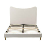 Darrahopens Furniture > Bedroom > Beds & Bed Frames Artiss Double Bed Frame with Boucle Headboard, Beige, 300kg Capacity In Australia - Darrahopens