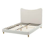 Darrahopens Furniture > Bedroom > Beds & Bed Frames Artiss Double Bed Frame with Boucle Headboard, Beige, 300kg Capacity In Australia - Darrahopens